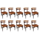 Set of 10 Danish Rosewood Dining Chairs