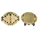 Antique Checkerboard white majolica