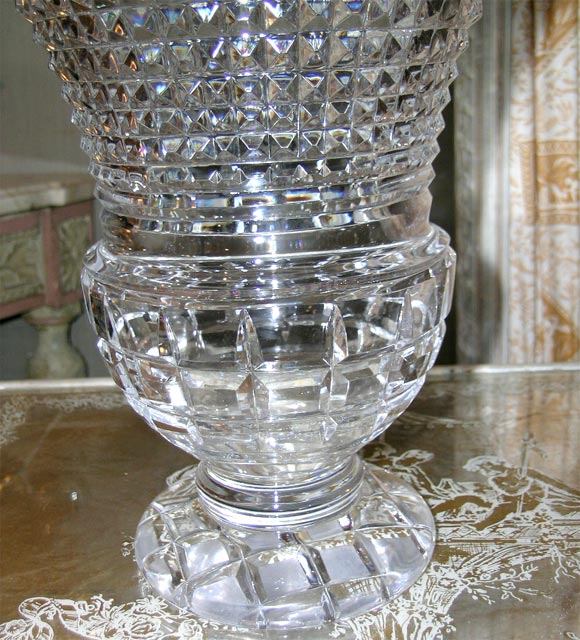 Beautiful Pair of Cut Crystal Vases 2