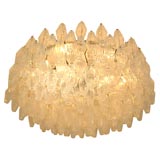 Large Venini Crystal Chandelier - Original Ceiling Canape