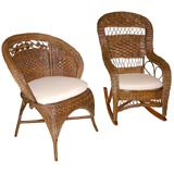 Victorian Wicker Chairs Antique Victorian Wicker Chairs