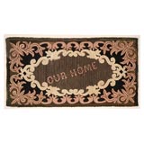 Antique 1920
S MOUNTED HAND HOOKED "OUR HOME" RUGU