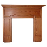 19THC FEDERAL STYLE NATURAL PINE MANTLE FROM NEW ENGLAND