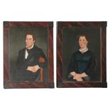 PAIR OF EARLY 19THC PORTRAITS FROM NEW ENGLAND