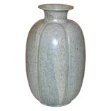 Large Blue, Green, & Grey Glazed Stoneware Vase by Arne Bang