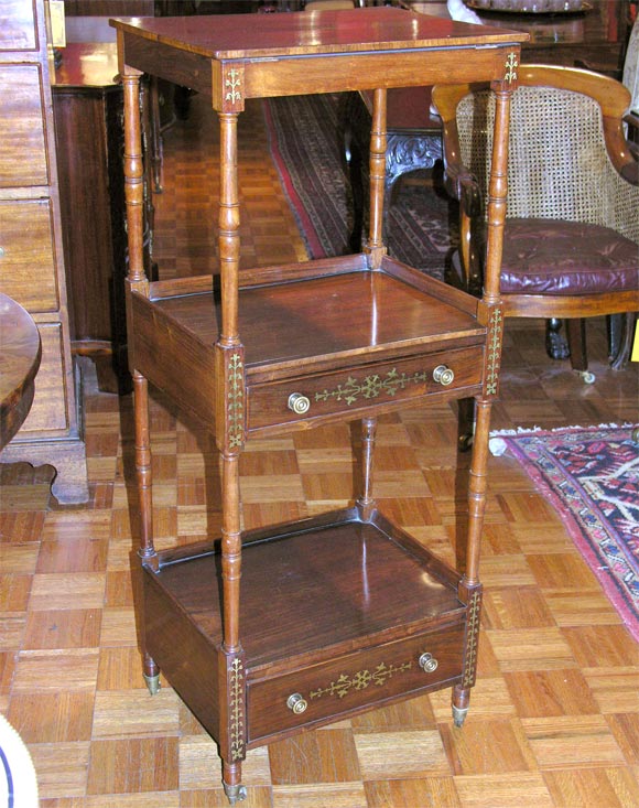 Regency Rosewood Lectern with Brass Inlay