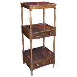 Antique Regency Rosewood Lectern with Brass Inlay