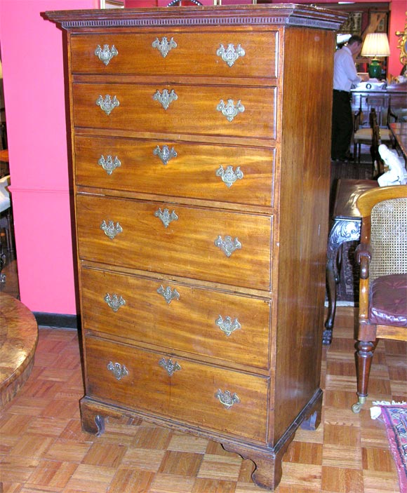 Irish George III Tall Secretaire Chest.