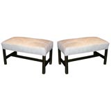 Pair of Upholstered Gainsborough Style Benches