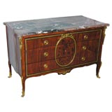 Rare Transitional Ormolu-Mounted Commode signed C.C. Saunier