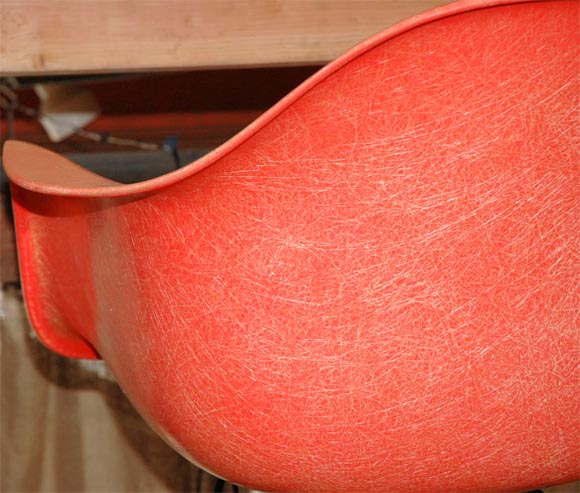 Mid-20th Century Salmon 1st production Zenith rope edge rocker by Charles Eames