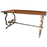French Iron gilt coffee table