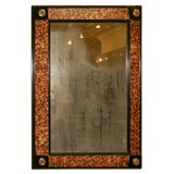 Faux Tortoise shell mirror with antique glass