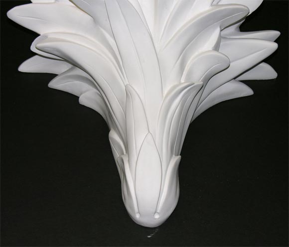 Plaster Pair of wall sconces designed by Serge Roche For Sale