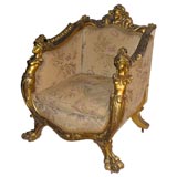 Antique Unique turn of the century gilt armchair