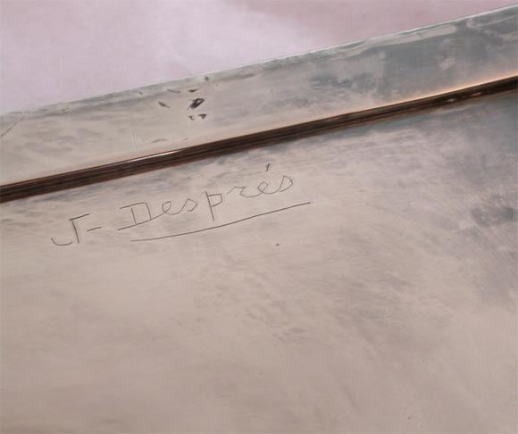 An Exceptional Silver Plated Tray by Jean Despres