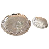 A Set of 2 Cabbage Leaf Dishes by Tiffany & Co. Makers