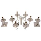 Silver Plate Candle Holders by Tommi Parzinger