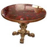 An Italian Vere Eglomise and Gold Leafed Round Table