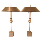 Pair of James Mont tulip form lamps