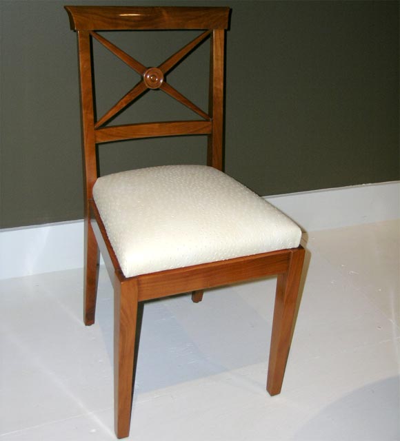 Eight cherry dining chairs