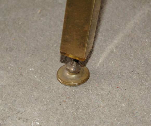 Brass and Vinyl Barstools, Set of Three 5
