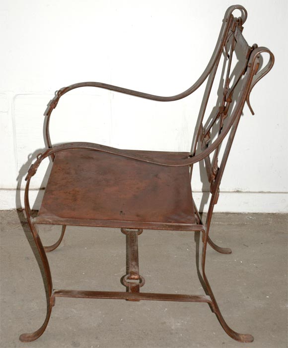 Hermes-Style Hand-forged Metal Chair 2