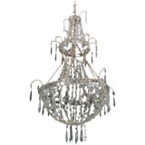 Antique #1097 Three-Tier Crystal Bell Shaped Chandelier