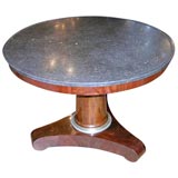 #1104 French Empire Gueridon Center Table with Marble Top