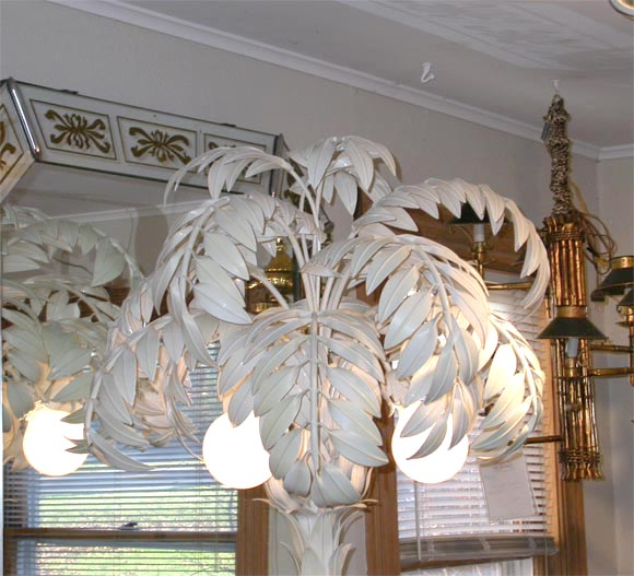 Tole Palm Tree Floor Lamp