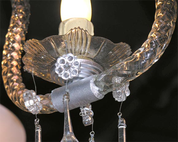 Petite Murano Chandelier with Crystal Drops 2