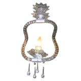 Vintage Petite Murano Chandelier with Crystal Drops