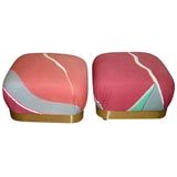 Pair of "Souffle" Ottomans by Karl Springer