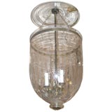 antique etched bell jar lantern fully wired