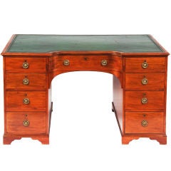19th Century Mahogany and Leather-Top Pedestal Desk 11