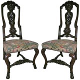 Pair of 18th century Portuguese side chairs