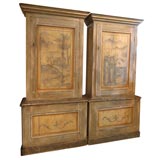 Antique Pair 19th c. Painted Cabinets