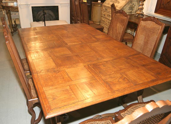 18th c. Louis XVl Walnut Parkay Picnic Table