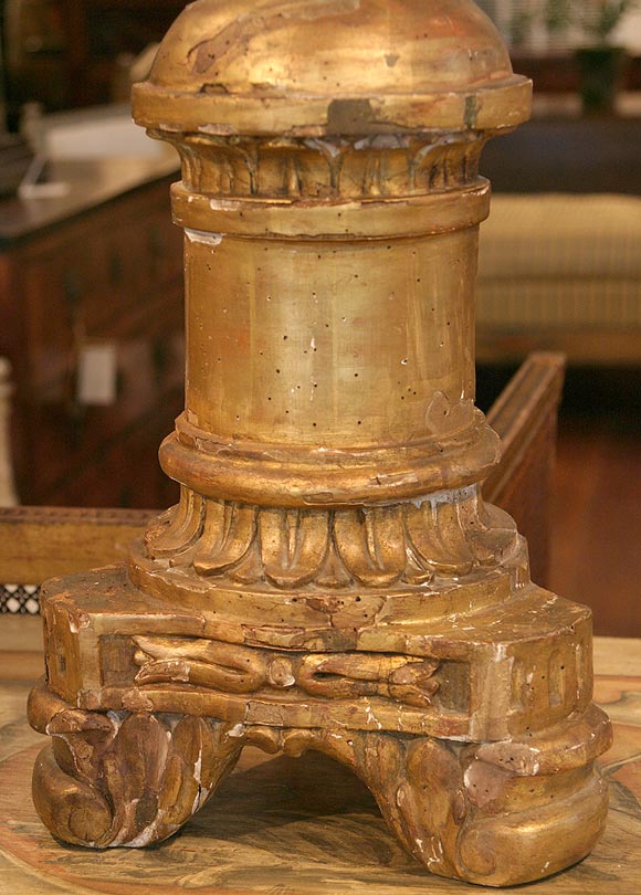 Pair 18th c. Giltwood Torcheres