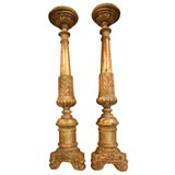 Pair 18th c. Giltwood Torcheres