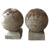Pair of French Garden Ball Finials