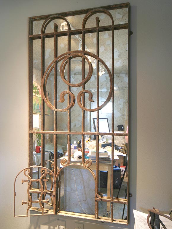 Italian Wrought Iron Garden Gate Mirror 4