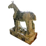 Vintage Monumental Style Ceramic Horse