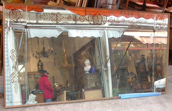 Mirror with Scrolls Decorations