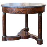 Antique Mahogony center table with black marble top