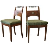 Set of 6 Biedermier dining chairs.