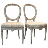Antique Set of 8 Swedish dining chairs