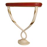 Italian Console with Red Leather