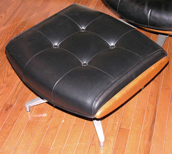 American Heywood Wakefield Lounge Chair and Ottoman