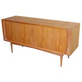 Teak Sideboard with Two Inset Tambour Doors